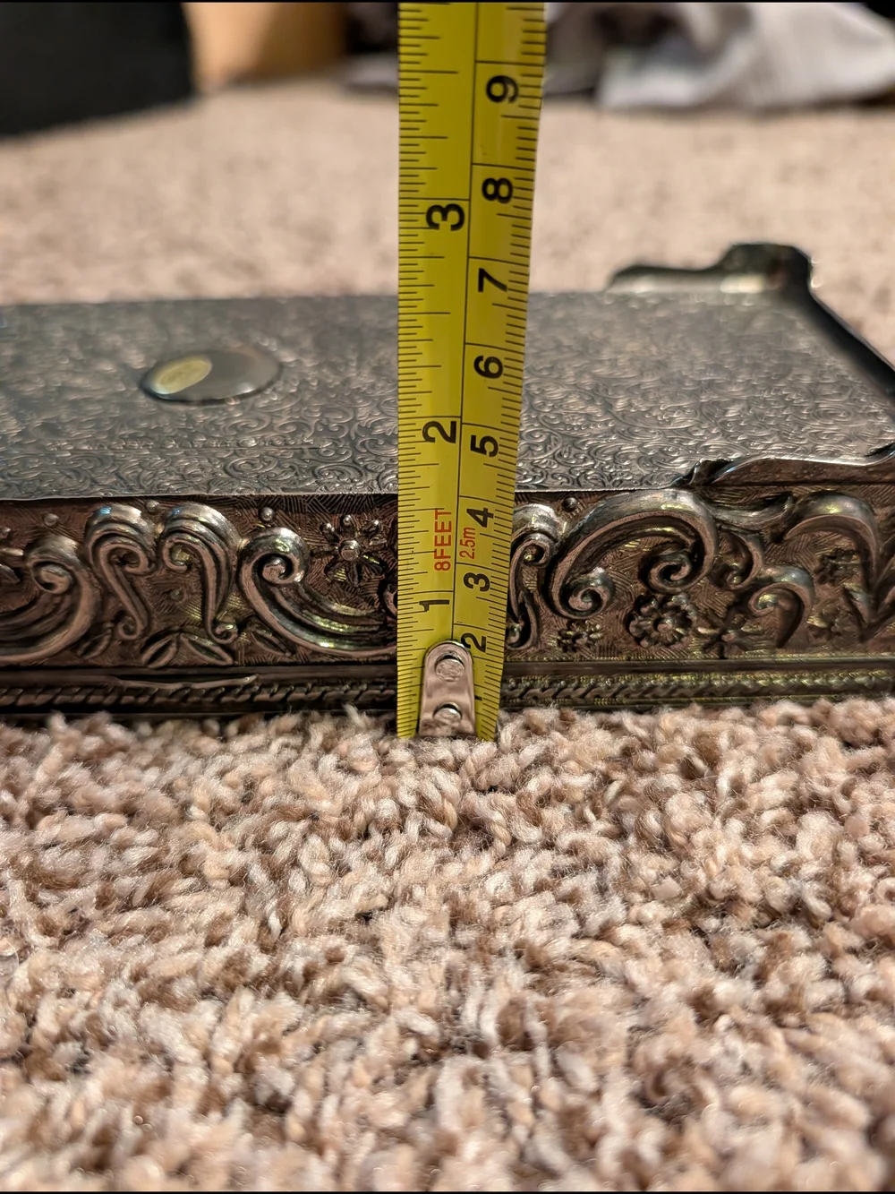Godinger Ornate Silver Floral Rectangular Trinket Box